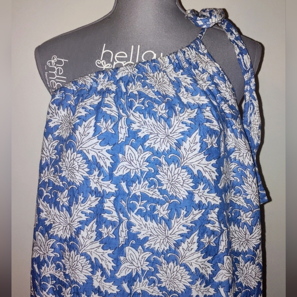 Velvet by Graham & Spencer Joanne Printed Maxi Dress Azul One Shoulder - Picture 6 of 10